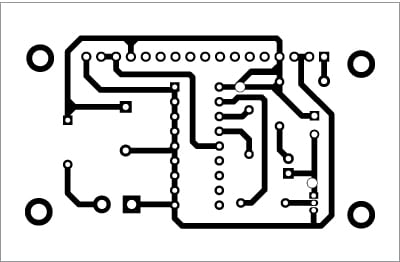 Placa de circuito del lado de soldadura del receptor de timbre de llamada por radio