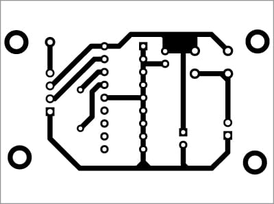 Placa de circuito del lado de soldadura del transmisor del timbre de llamada