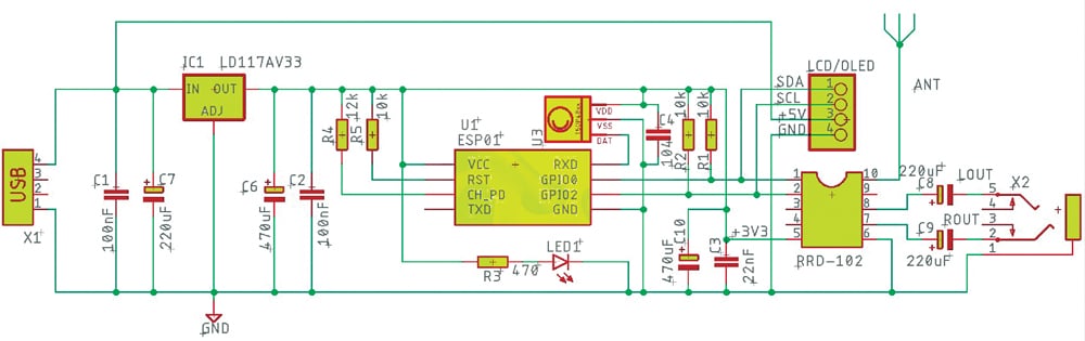 Remote Controlled Stereo FM Radio Circuit