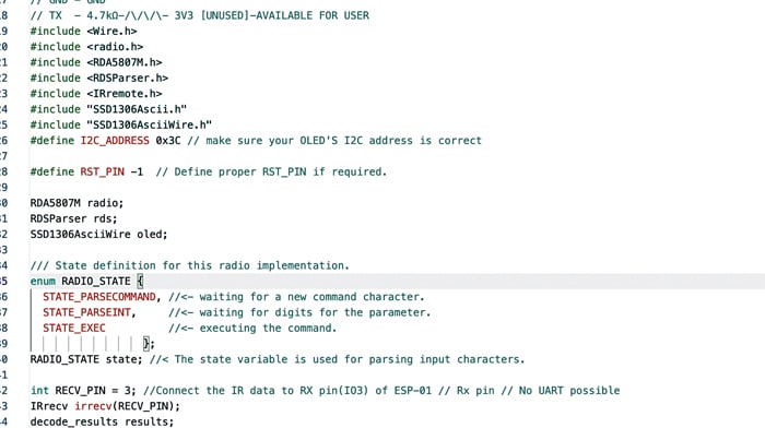 Code for Stereo FM Radio Tuning