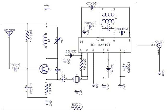 Simple FM Radio Receiver Using KA 2101 - Electronics For You