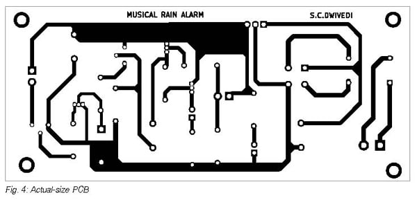 Diseño de PCB de alarma de lluvia