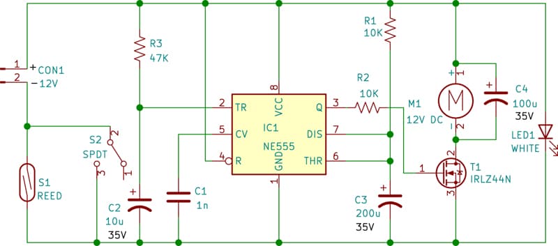 Circuit Connection of DIY Room Freshener Project