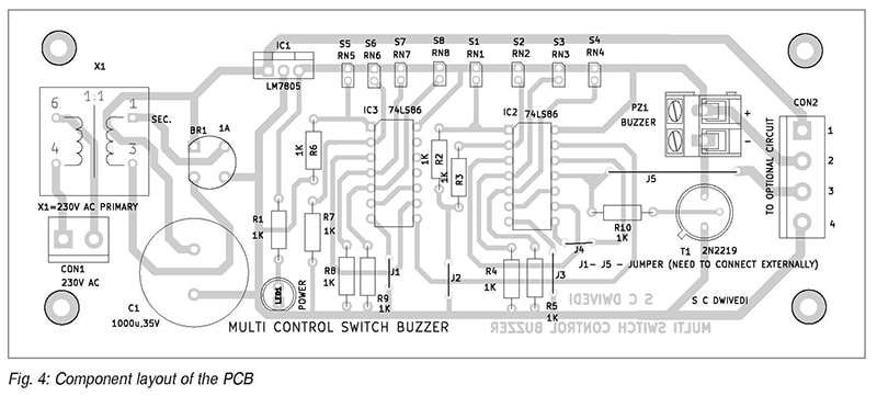 Multi Switch Control Circuit PCB Layout
