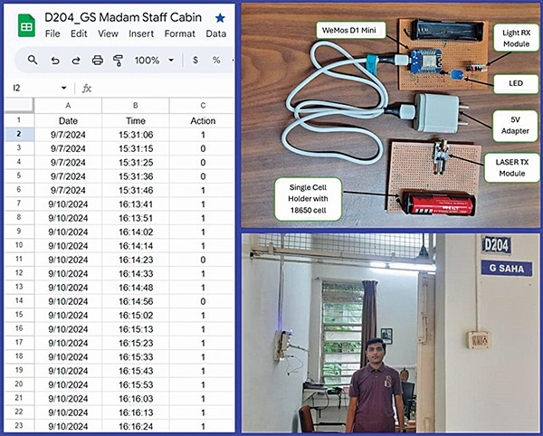 Monitor Motion and Intrusions with a Laser Sensor and Google Sheets