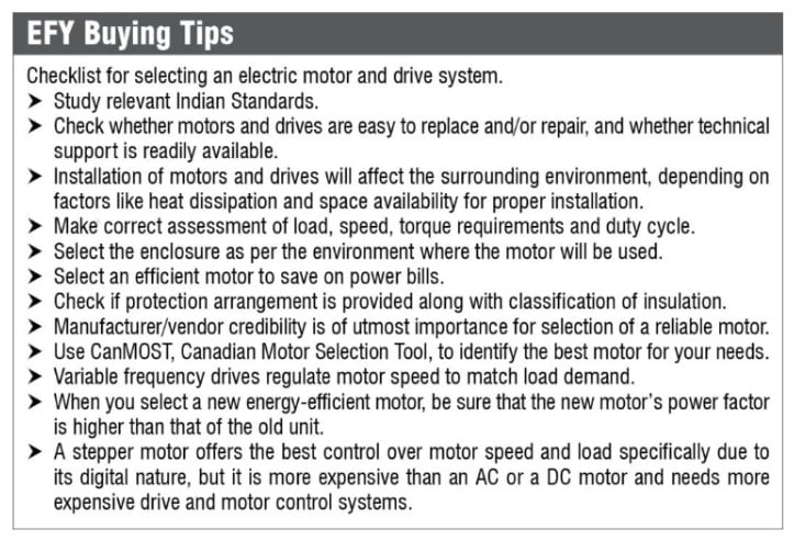 Electric Motor - EFY buying tips 