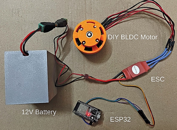 Wireless Control of BLDC Motor Using ESP32