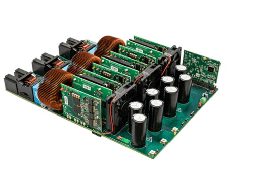 TIDA-010210 11-kW, bidirectional, three-phase ANPC based on GaN reference design angled design image