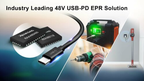 Renesas Introduces USB PD EPR Solution Featuring Type-C Port Controller and Buck-Boost Battery Charger