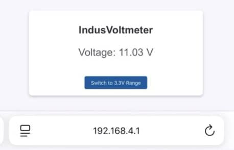 Measuring Voltage on webpage in real time