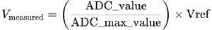 Formula for Voltage Measured from ADC