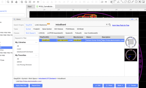 IndusBoard in Easy EDA