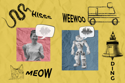 A new model can take many sounds from the world and generate a human-like imitation of them, like a snake’s hiss and an approaching ambulance siren. The system can also be run in reverse to guess real-world sounds from human vocal imitations.
Credits:Image: Alex Shipps/MIT CSAIL, with visual elements from Pixabay