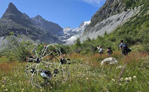 The morphing Good Over All Terrains (GOAT) robot in sphere mode. Credit: CREATE EPFL